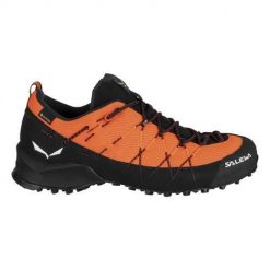 Buty trekkingowe męskie Salewa Wildfire 2 Gtx. Czarne buty trekkingowe Salewa, bez wzorów, z materiału, bez zapięcia, trekkingowe. Za 781.99 zł.