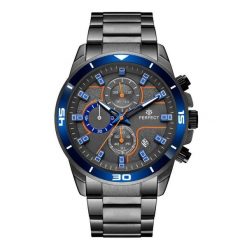 Grafitowy Elegancki Zegarek Męski Bransoleta Duży Solidny Perfect Ch02M. Szare zegarki . Za 139.99 zł.
