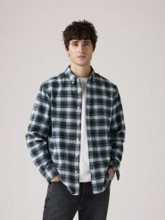 Levi's Koszula - Relaxed fit - w kolorze błękitno-zielonym rozmiar: XXL. Niebieskie koszule Levi's®, s, bez wzorów, z bawełny, bez kołnierzyka, bez ramiączek. Za 105.14 zł.