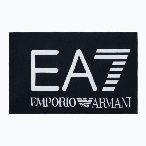 Szalik EA7 Mountain Visibility. Czarne szaliki EA7 Emporio Armani, bez wzorów, z materiału. Za 179.99 zł.