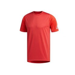Koszulka sportowa męska Adidas Glored Rouglo. Czerwone t-shirty sportowe Adidas, bez wzorów, z poliesteru, bez ramiączek. W wyprzedaży za 57.00 zł.