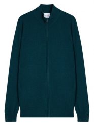 Perfect Cashmere Kaszmirowy kardigan "Cody" w kolorze morskim rozmiar: M. Zielone swetry rozpinane Perfect Cashmere, m, bez wzorów, z kaszmiru, bez kołnierzyka, bez ramiączek. Za 434.99 zł.