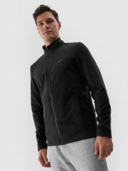 4F Polar ze stójką regular męski - czarny 3XL. Czarne bluzy z polaru 4F, na zimę, m, bez wzorów, z dzianiny, bez kaptura. Za 129.99 zł.