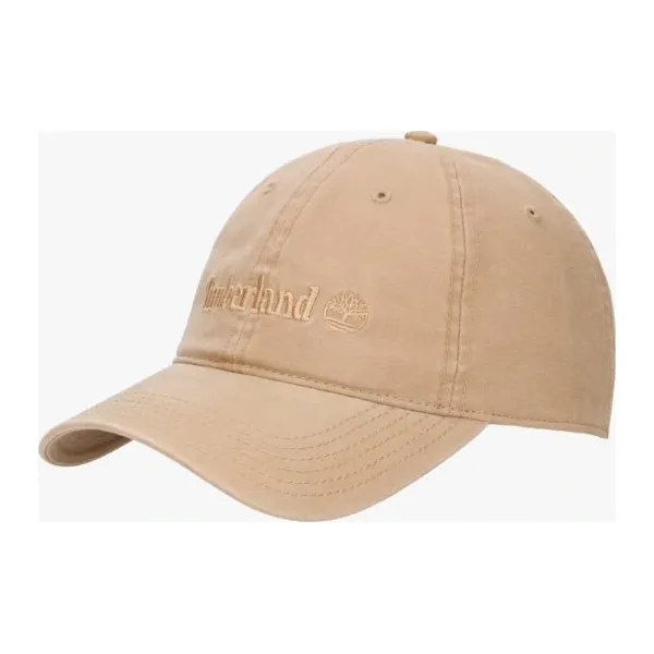 Timberland Czapka Cotton Canvas , brązowy, rozmiar ONE SIZE. Brązowe czapki z daszkiem Timberland, z aplikacjami, z bawełny. Za 149.99 zł.