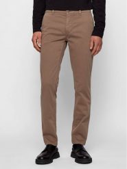 Boss Chinosy Schino 50379152 Brązowy Slim Fit. Brązowe eleganckie spodnie Boss, m, z bawełny. Za 549.99 zł.