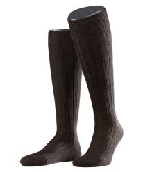 Skarpetki do połowy łydki Falke Teppich Im Schuh. Brązowe skarpety Falke, bez wzorów, z materiału. Za 155.50 zł.