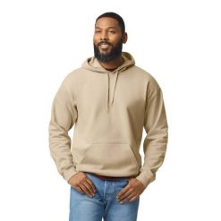 Bluza Z Kapturem Dla Dorosłych Unisex Softstyle Fleece Midweight. Brązowe bluzy GILDAN, l, bez wzorów, z kapturem. Za 112.99 zł.