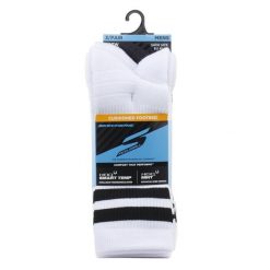 Skarpetki sportowe męskie 3pk Mens PF PBall Crew Socks. Białe skarpetki sportowe Skechers, bez wzorów, z bawełny. Za 119.99 zł.