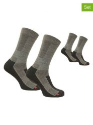Norfolk Skarpety trekkingowe (2 pary) "Leonardo" w kolorze szarym rozmiar: 35-38. Szare skarpety Norfolk, bez wzorów, z materiału. Za 73.99 zł.