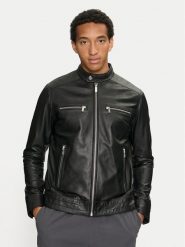 KARL LAGERFELD Kurtka skórzana 555019 543422 Czarny Regular Fit. Czarne kurtki KARL LAGERFELD, m, bez wzorów, ze skóry, bez kaptura. Za 1,559.00 zł.