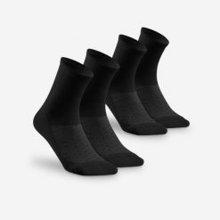 Skarpety turystyczne Quechua Hike 100 długie x2. Czarne skarpety QUECHUA, bez wzorów, z bawełny. Za 44.99 zł.