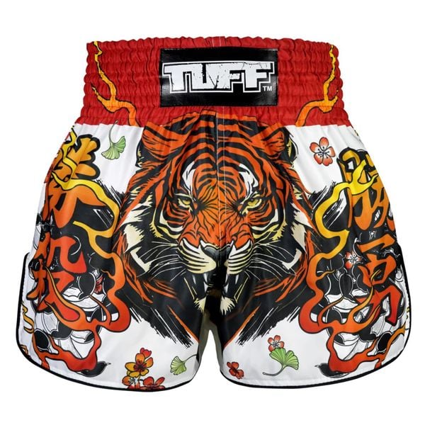Spodenki treningowe TUFF Tora Chikara. Białe krótkie spodenki sportowe TUFF, l, bez wzorów, z materiału. Za 149.00 zł.