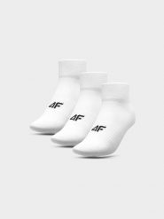 4F Skarpetki casual za kostkę (3-pack) męskie - białe 32-34. Białe skarpety 4F, bez wzorów, z bawełny. Za 49.99 zł.