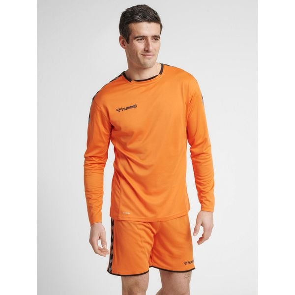 Jersey Hummel manches longues hmlAUTHENTIC Poly. Brązowe bluzki z długim rękawem Hummel, m, bez wzorów, z jersey, bez kołnierzyka, bez ramiączek. Za 127.50 zł.