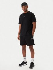 Reebok Komplet t-shirt i spodenki Baz RK25609CCM Czarny Regular Fit. Czarne krótkie spodenki sportowe Reebok, m, bez wzorów, z bawełny. Za 179.99 zł.
