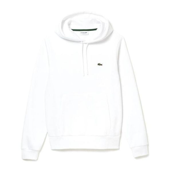 Bluza Lacoste Biała z Bawełny Organicznej. Białe bluzy z kapturem LACOSTE, m, bez wzorów, z bawełny, z kapturem. Za 595.50 zł.