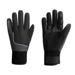 Rękawiczki sportowe unisex Rogelli Essentail Hi Vis wodoodporne. Szare rękawiczki Rogelli, bez wzorów, z materiału. Za 236.80 zł.