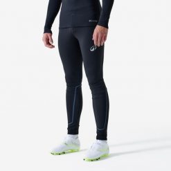 Legginsy termiczne piłkarskie unisex Kipsta Keepcomfort 100. Czarne bielizna termoaktywna KIPSTA, l, bez wzorów, z materiału, do piłki nożnej. Za 64.99 zł.