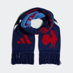 Szalik kibica francuskiej drużyny rugby – szalik FFR. Białe szaliki Adidas, bez wzorów. Za 139.99 zł.