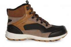 Buty trekkingowe męskie Regatta Samaris Life Demi wodoodporne. Brązowe buty turystyczne Regatta, bez wzorów, z materiału, bez zapięcia, trekkingowe. Za 292.49 zł.