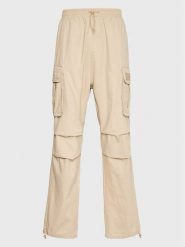 Karl Kani Spodnie materiałowe Rubber Signature 6002506 Beżowy Relaxed Fit. Brązowe spodnie materiałowe Karl Kani, m, bez wzorów, z bawełny. Za 399.99 zł.