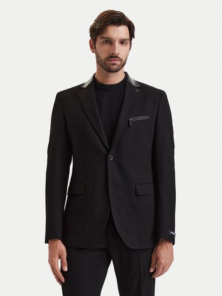 KARL LAGERFELD Marynarka 155245 564010 Czarny Slim Fit. Czarne garnitury KARL LAGERFELD, m, bez wzorów, z syntetyku. Za 1,769.00 zł.