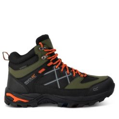 Trekkingi Regatta. Zielone botki sznurowane Regatta, bez wzorów, bez obcasa, bez zapięcia. Za 549.99 zł.