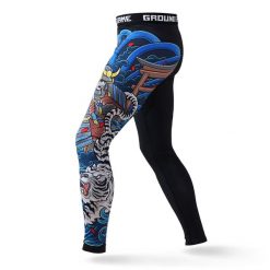 Legginsy do sportów walki męskie Ground Game Yokai 3.0. Czarne legginsy długie sportowe GROUND GAME, m, bez wzorów, z elastanu, do biegania. Za 179.00 zł.