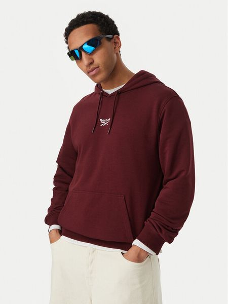 Reebok Bluza RK25550CCM Bordowy Regular Fit. Czerwone bluzy Reebok, m, bez wzorów, z syntetyku, bez kaptura. Za 229.99 zł.