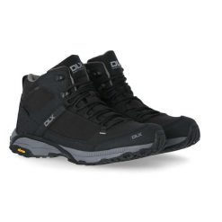 Dlx Renton - Męskie buty Dlx czarne. Czarne buty turystyczne Trespass, bez wzorów, z materiału, bez zapięcia, trekkingowe. Za 553.99 zł.