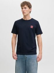 Jack & Jones Koszulka w kolorze granatowym rozmiar: XL. Niebieskie bezrękawniki Jack & Jones, xl, bez wzorów, z bawełny, bez kołnierzyka, bez ramiączek. Za 48.39 zł.