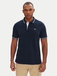 Tommy Jeans Polo DM0DM20745 Granatowy Regular Fit. Niebieskie koszulki polo Tommy Jeans, l, bez wzorów, z bawełny, bez kołnierzyka, bez ramiączek. Za 219.99 zł.