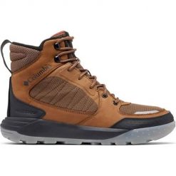 Buty do chodzenia męskie Columbia Portlander Infinity Waterproof. Brązowe buty sportowe casual Columbia, bez wzorów, z materiału, za kostkę, bez zapięcia. Za 578.00 zł.