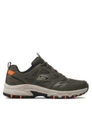 Skechers Półbuty Hillcrest 237265/OLV Zielony. Zielone eleganckie półbuty Skechers, bez wzorów, ze skóry, bez obcasa, bez zapięcia. Za 269.99 zł.