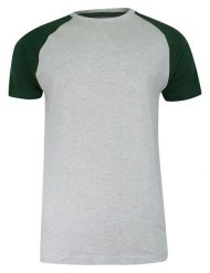 T-shirt Szaro-Zielony Bawełniany, Krótki Rękaw Raglanowy, Dwukolorowy, Męski -BRAVE SOUL. Szare bezrękawniki Brave Soul, l, bez wzorów, z bawełny, bez kołnierzyka, bez ramiączek. Za 45.00 zł.