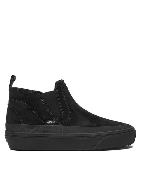 Vans Sneakersy MTE Mid-Slip Insulated VN000DANBLK1 Czarny. Czarne buty sportowe casual Vans, bez wzorów, ze skóry, bez zapięcia. Za 519.99 zł.