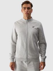 4F Bluza bejsbolówka bomberka męska - szara XL. Szare bluzy 4F, m, bez wzorów, z bawełny, bez kaptura. Za 149.99 zł.
