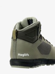 Buty w góry męskie Haglofs L.I.M Mid Proof Eco. Zielone buty turystyczne Haglöfs, na lato, bez wzorów, ze skóry, bez zapięcia, trekkingowe. Za 642.70 zł.