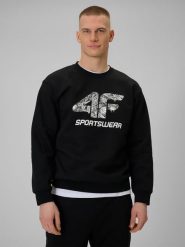 4F Bluza dresowa nierozpinana bez kaptura męska - czarna XXL. Czarne bluzy 4F, m, bez wzorów, z dresówki, bez kaptura. Za 159.99 zł.