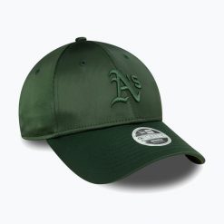 Czapka z daszkiem New Era Satin 9Forty Oakland Atletics. Zielone czapki z daszkiem New Era, na zimę, bez wzorów. Za 119.99 zł.