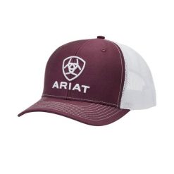 Czapka z daszkiem Ariat Stacked. Czerwone czapki z daszkiem Ariat, bez wzorów. Za 174.50 zł.