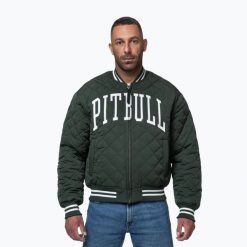 Kurtka męska Pitbull Jupiter Padded Baseball. Zielone kurtki PITBULL, m, bez wzorów, z bawełny, bez kaptura. Za 279.99 zł.