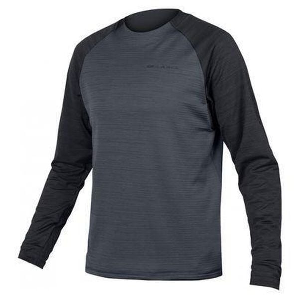 Longsleeve rowerowy męski Endura Singletrack Fleece. Czarne bluzki z długim rękawem ENDURA, m, bez wzorów, bez kaptura. Za 279.99 zł.