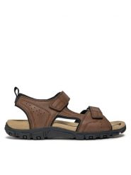 Geox Sandały Uomo Sandal Strada U4524B 000ME C6006 Brązowy. Brązowe sandały Geox, ze skóry, bez zapięcia. Za 239.99 zł.