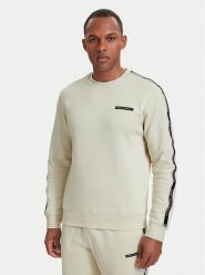 EA7 Emporio Armani Bluza 7M002195 AF10377 U1079 Beżowy jasny Regular Fit. Brązowe bluzy EA7 Emporio Armani, m, bez wzorów, z bawełny, bez kaptura. Za 529.99 zł.