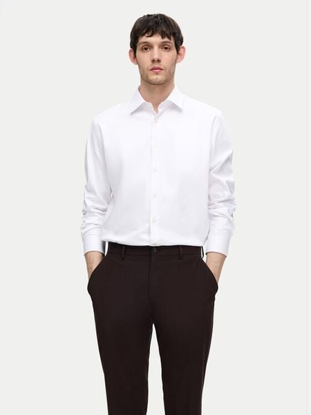 Selected Homme Koszula 16092939 Biały Slim Fit. Białe koszule Selected Homme, m, bez wzorów, z syntetyku, bez kołnierzyka, bez ramiączek. Za 299.99 zł.