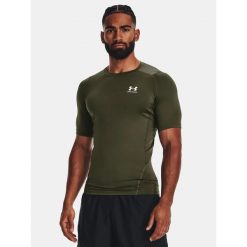 Koszulka termoaktywna męska UNDER ARMOUR 1361518 z krótkim rękawem. Niebieskie bielizna termoaktywna Under Armour, m, bez wzorów, bez ramiączek. Za 116.46 zł.