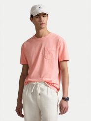 Polo Ralph Lauren T-Shirt 710969628005 Różowy Custom Slim Fit. Czerwone koszulki polo Polo Ralph Lauren, l, bez wzorów, z bawełny, bez kołnierzyka, bez ramiączek. Za 259.99 zł.