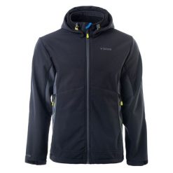 Kurtka męska Softshell Brugi 4NAY - czarna, Rozmiar XXL. Czarne kurtki Brugi, na jesień, m, bez wzorów, z materiału, bez kaptura. W wyprzedaży za 159.99 zł.