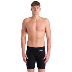 Spodenki startowe pływackie Arena Powerskin IMPULSO Jammer. Czarne szorty Arena, m, bez wzorów, sportowe. Za 499.99 zł.